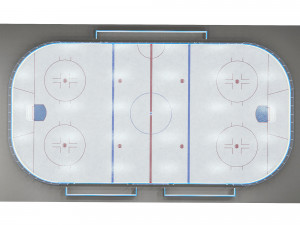 hockey rink 20x40 m Model 3D