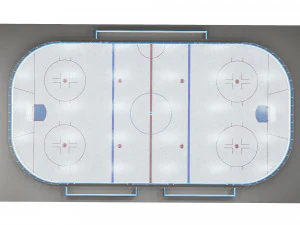 hockey rink 20x40 m 3D Model