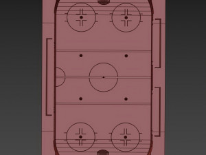 hockey rink 20x40 m Model 3D