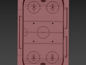 hockey rink 20x40 m 3D Model