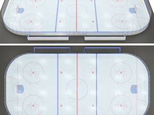hockey rink 20x40 m Model 3D