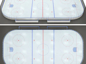 hockey rink 20x40 m 3D Model