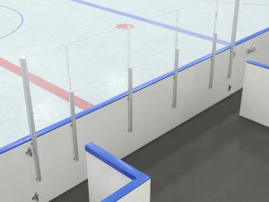 hockey rink 20x40 m 3D Model