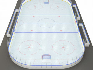 hockey rink 20x40 m Model 3D