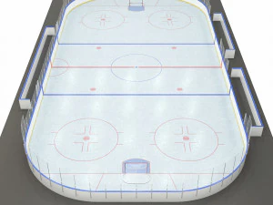 hockey rink 20x40 m 3D Model