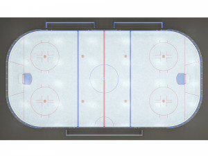 hockey rink 20x40 m Model 3D