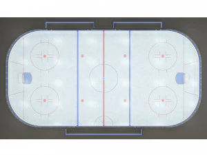 hockey rink 20x40 m 3D Model