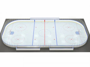 hockey rink 20x40 m 3D Model