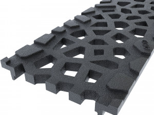 drainage channel euroline aco with voronoi sd 100 design grid 3D-Modell