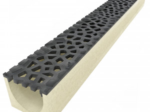 drainage channel euroline aco with voronoi sd 100 design grid 3D-Modell