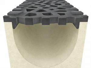 drainage channel euroline aco with voronoi sd 100 design grid 3D Model