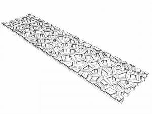 drainage channel euroline aco with voronoi sd 100 design grid 3D Model