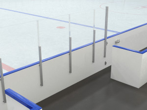 hockey rink 26x56 m with nhl markings 3D 模型