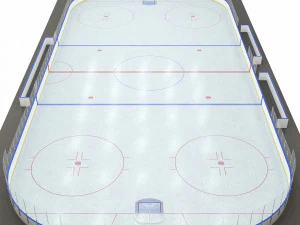 patinoire de hockey 26x56 m avec marquages ​​nhl Modèle 3D