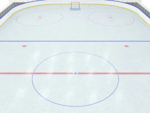 patinoire de hockey 26x56 m avec marquages ​​nhl Modèle 3D