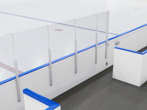 hockey rink 26x56 m with nhl markings 3D 模型