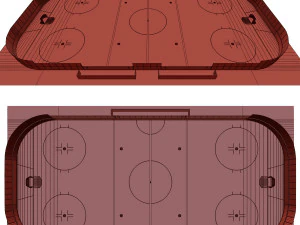 patinoire de hockey 26x56 m avec marquages ​​nhl Modèle 3D