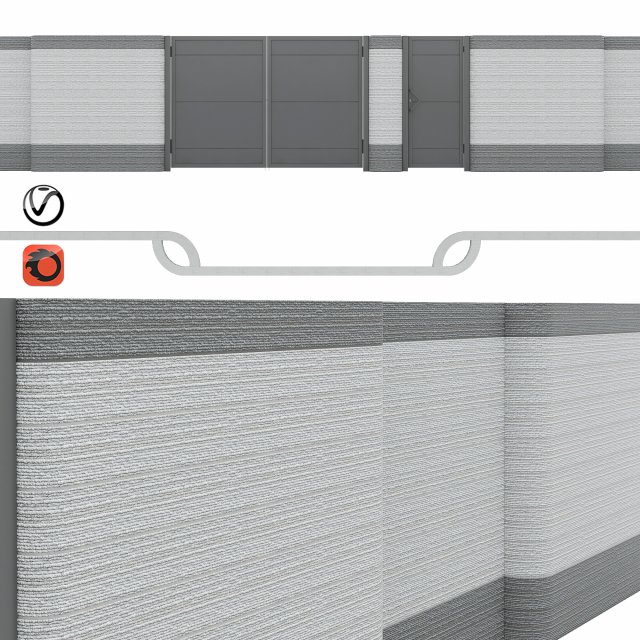 craft fence - chain 3D-Modell .c4d .max .obj .3ds .fbx .stl .blend 