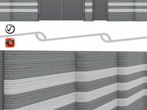 craft fence - wave 3D Model