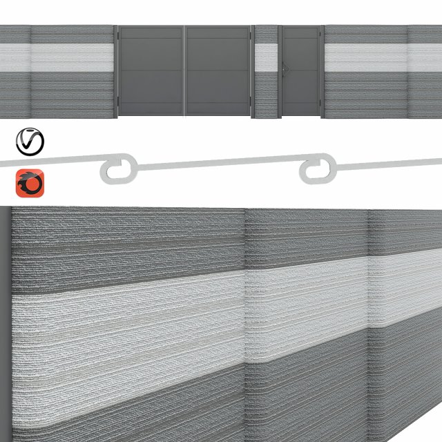 craft fence - columnar 3D Model .c4d .max .obj .3ds .fbx .stl .blend 