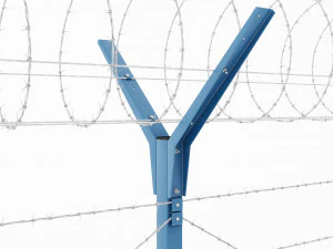 fence with a spiral protective barrier 3D Model