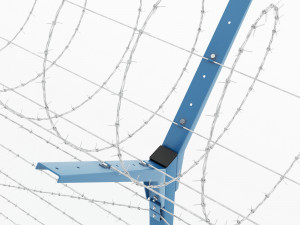 fence with a spiral protective barrier 3D-Modell