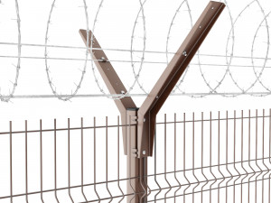 fence with a spiral protective barrier no 2 3D-Modell