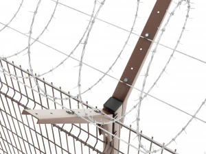 fence with a spiral protective barrier no 2 3D Model