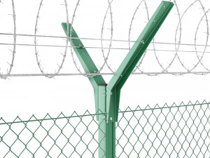 fence with a spiral protective barrier no 3 3Dモデル
