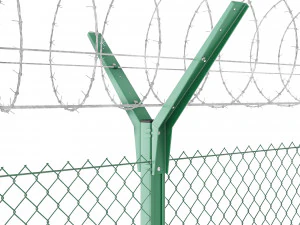 fence with a spiral protective barrier no 3 3D Model