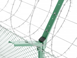 fence with a spiral protective barrier no 3 3Dモデル