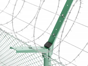 fence with a spiral protective barrier no 3 3D Model