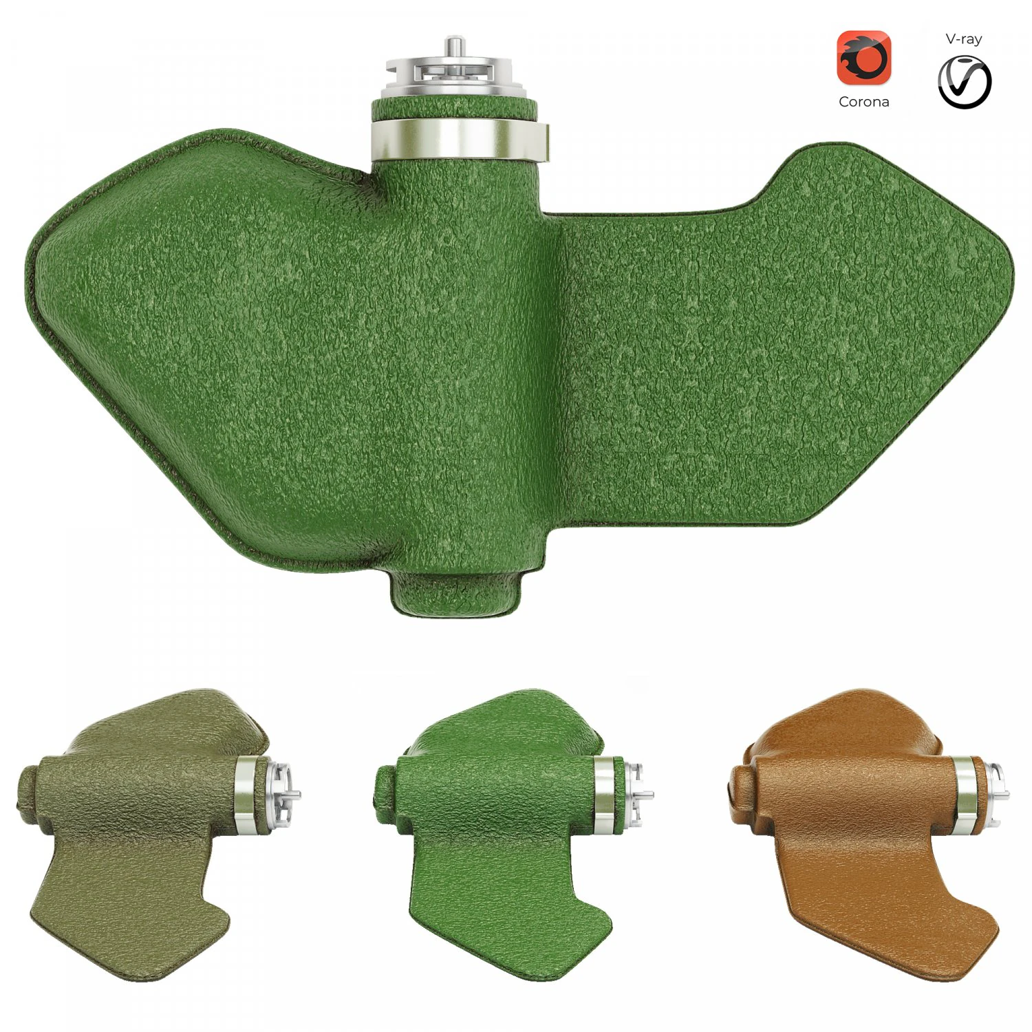 Antipersonnel High Explosive Mine Petal 3D Model .c4d .max .obj .3ds .fbx .stl .blend 