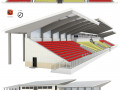 Sports tribune for spectators Model 3D