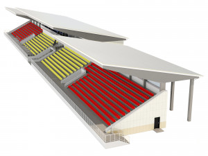 Sports tribune for spectators 3Dモデル