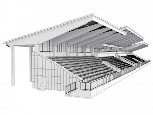 Sports tribune for spectators 3Dモデル