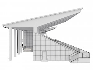 Sports tribune for spectators 3Dモデル