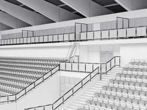 Sports tribune for spectators 3Dモデル