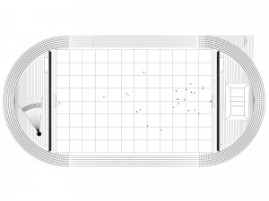 Football field with players 3D-Modell