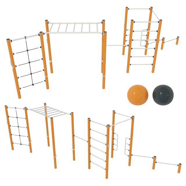 Street Workout - COMBI 3 Modelo 3D .c4d .max .obj .3ds .fbx .stl .blend 
