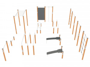 Set of equipment for sports fields Modello 3D