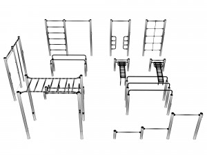 Set of equipment for sports fields Modello 3D