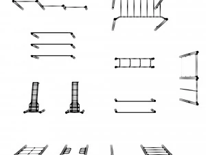 Conjunto de equipamentos para campos desportivos Modelo 3D