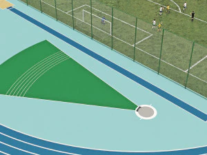 Campo de futebol com jogadores 2 Modelo 3D