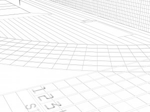 Football field with players 2 Model 3D
