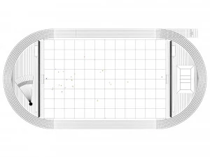 Campo de futebol com jogadores 2 Modelo 3D