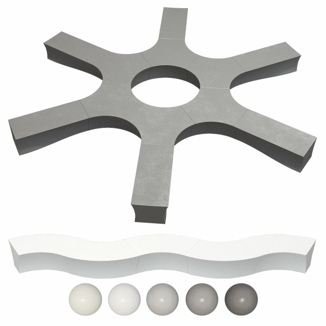 METEOR Bench 3D Model .c4d .max .obj .3ds .fbx .stl .blend 