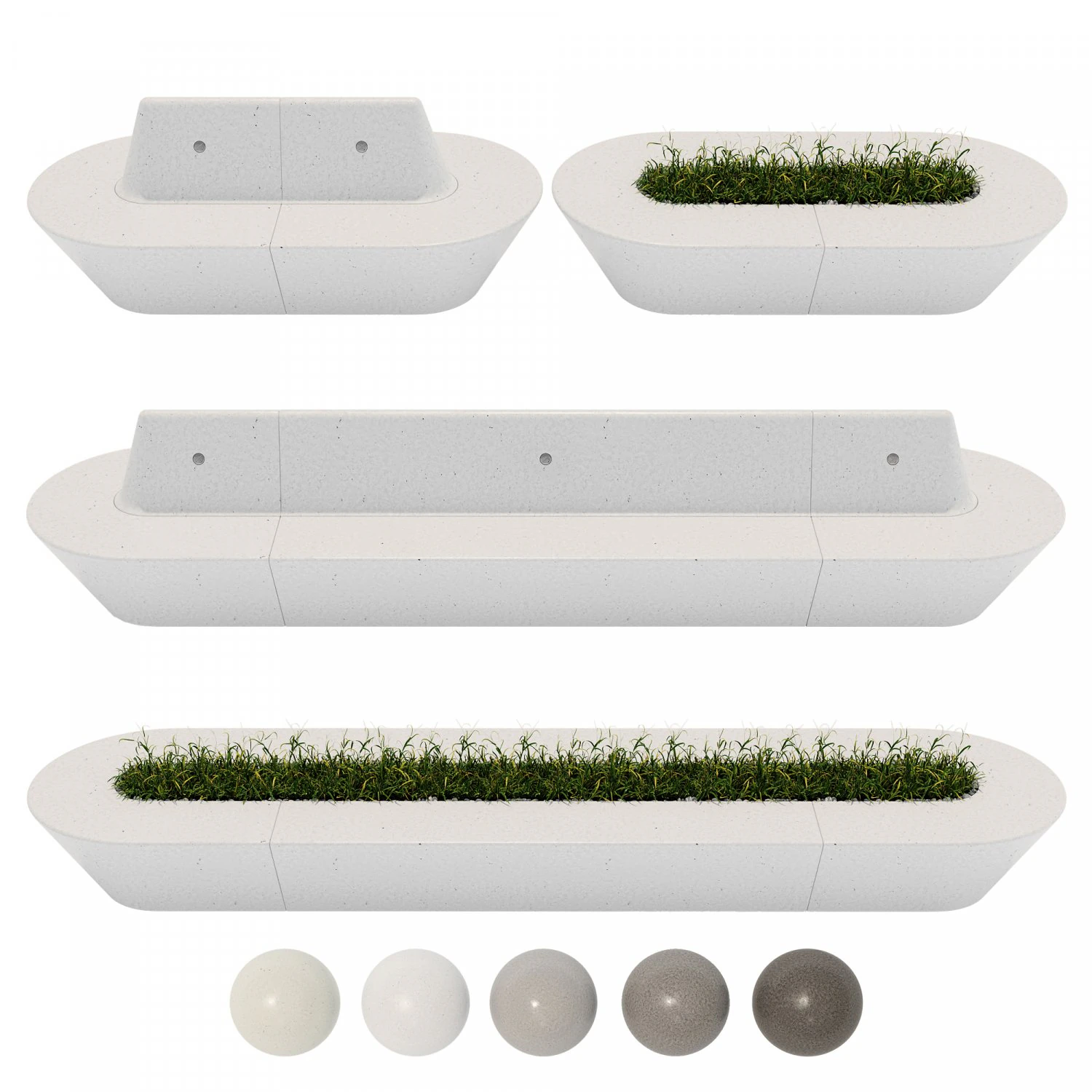 Delta Modular Benches 3D Model .c4d .max .obj .3ds .fbx .stl .blend 