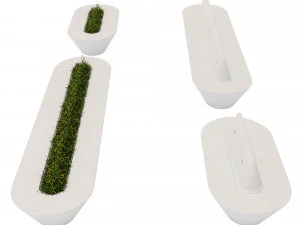 Delta Modular Benches 3D Model