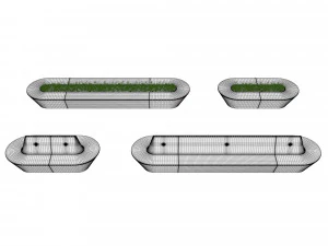 Delta Modular Benches 3D Model